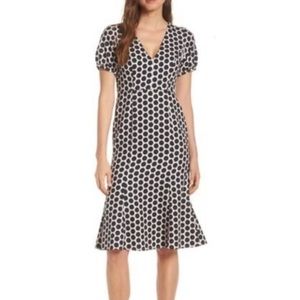 1901 Women's Short Sleeve Polka Dot Pink / Black Size 4